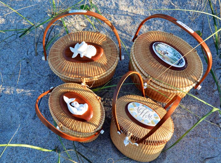 nuntucket basket柄 Throw Nantucket Basket 3